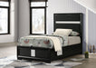 Miranda 54-inch Upholstered Panel Bed Black