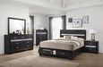 Coaster Miranda 6-Piece Queen Bedroom Set Black with 50-Inch Headboard