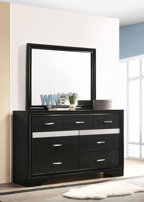 Miranda 7-drawer Dresser with Mirror White