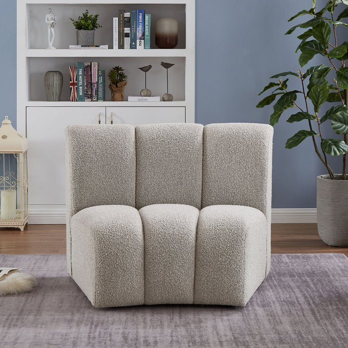 Infinity Boucle Fabric Upholstered Modular Chair