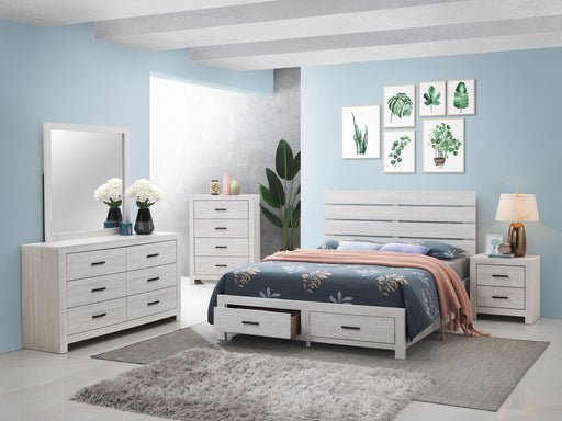 Coaster Brantford 6-Piece Eastern King Bedroom Set Coastal White with 48-Inch Headboard