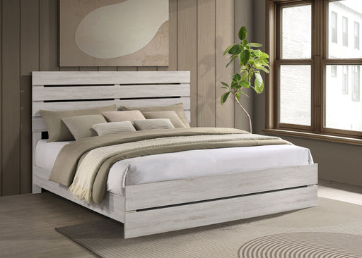 Brantford Wood Panel Bed Coastal White
