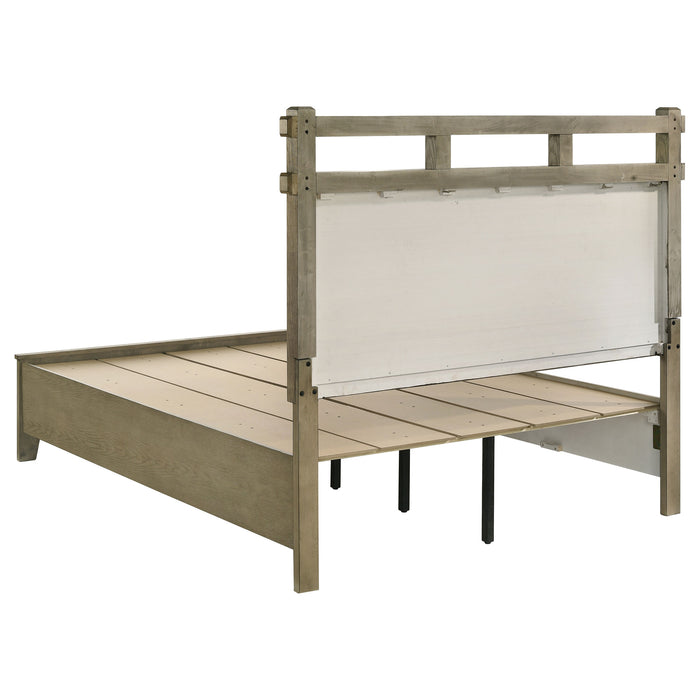 Juego de dormitorio Hazlewood tamaño Queen de 5 piezas - roble viñedo
