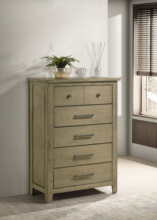 Hazlewood 5-drawer Bedroom Chest of Drawers Vineyard Oak