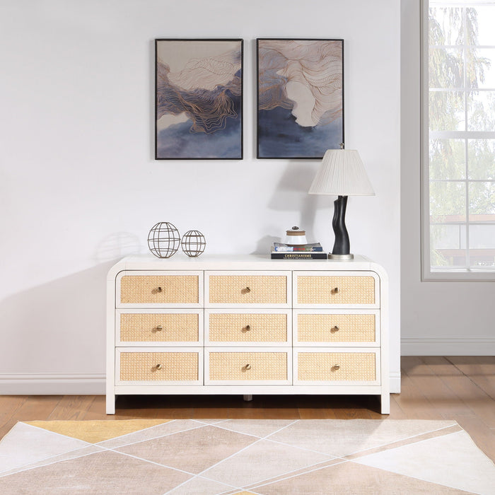 Siena Ash Wood And Natural Cane Dresser