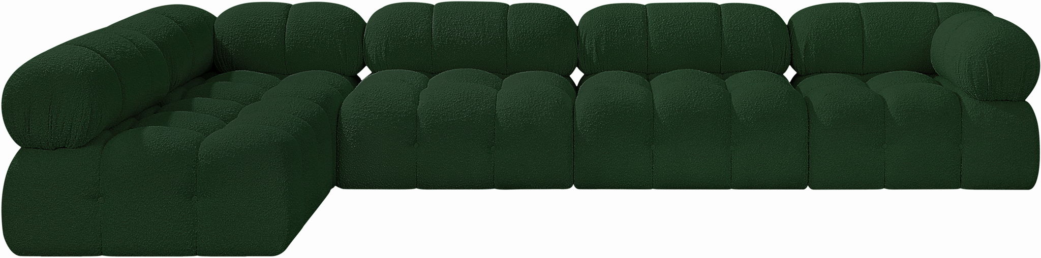 Ames 136" Boucle Fabric Upholstered 5pc. Modular Sectional