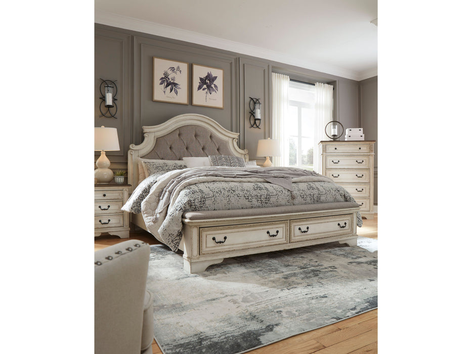 Realyn Upholstered Bed With Bench Footboard