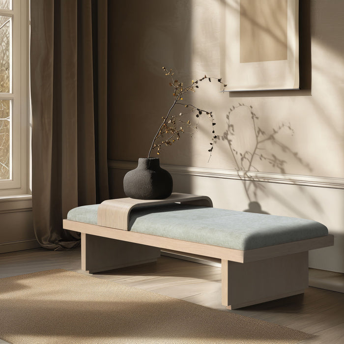 Arlington Chenille Fabric Upholstered Bench