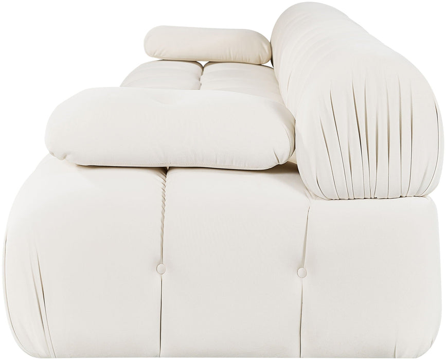 Sofá modular tapizado de terciopelo de alto rendimiento Orin de 148" de 4 piezas