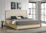 Cama Hyland King Oriental con cabecero LED, natural