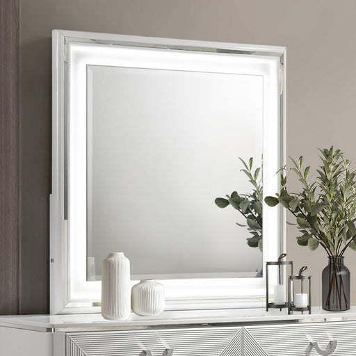 Cassia Dresser Mirror White High Gloss