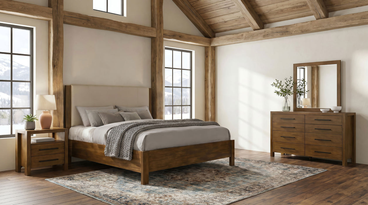 Adderley 5-piece Eastern King Bedroom Set Warm Brown
