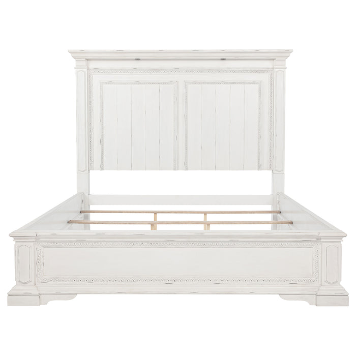McKinney LED Light Panel Bed Vintage White
