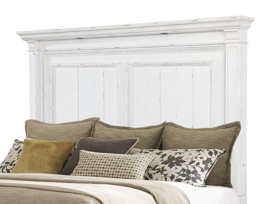 McKinney LED Light Panel Bed Vintage White