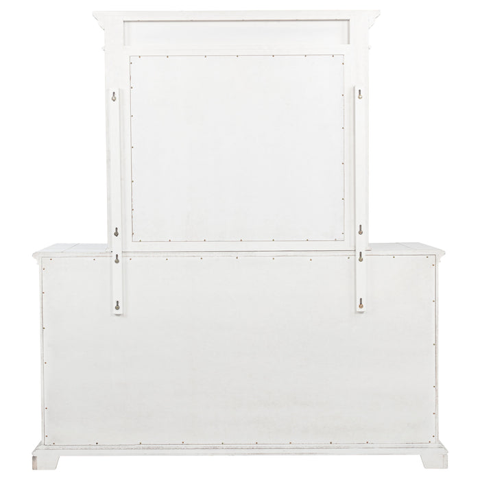 McKinney 6-drawer Bedroom Dresser with Mirror Vintage White