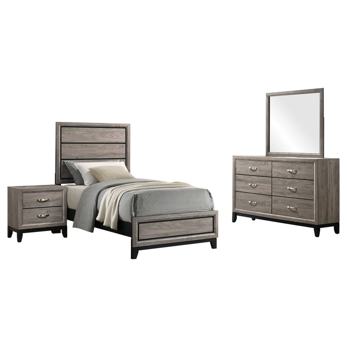 Valen Five-piece Twin Bedroom Set Light Taupe