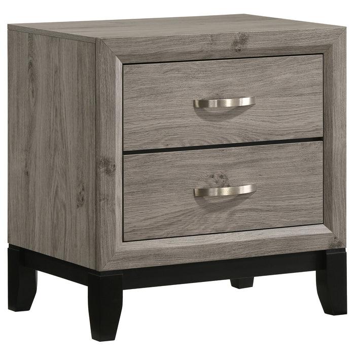 Valen 2-drawer Nightstand Bedside Table Light Taupe
