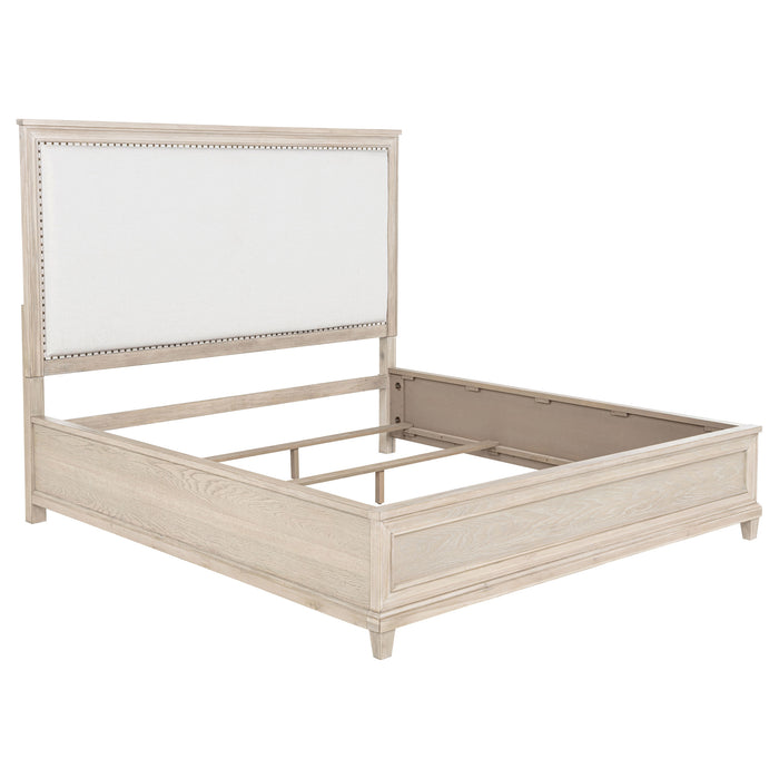 Cama de panel Pembroke de 66" - roble lavado