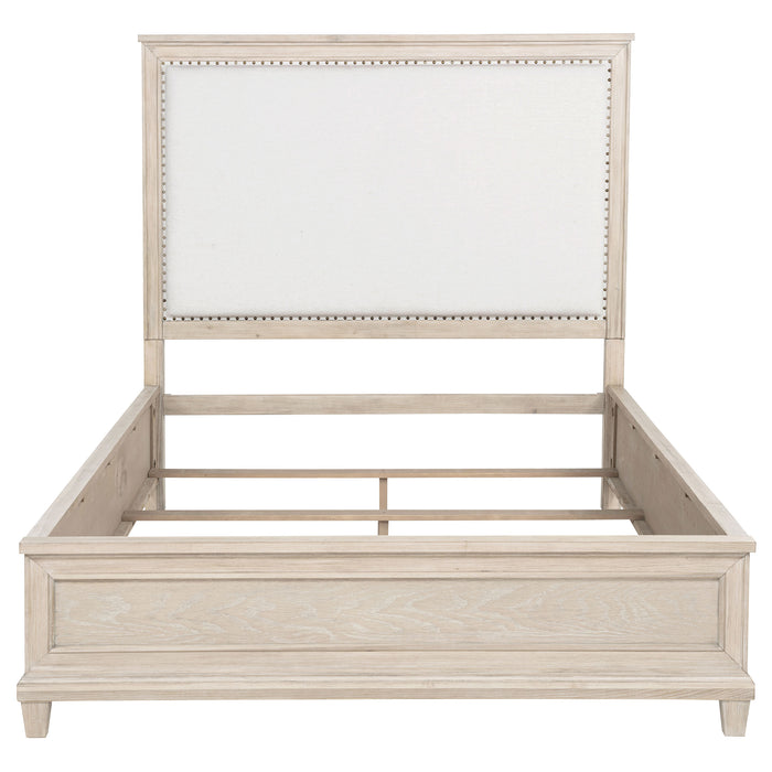 Cama de panel Pembroke de 66" - roble lavado