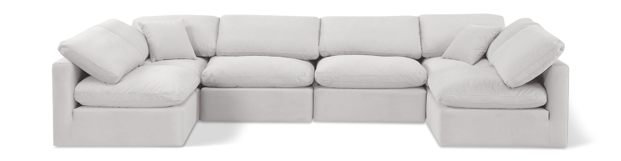Indulge 140" Velvet Upholstered 6pc. Modular Sectional
