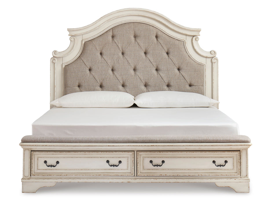 Realyn Upholstered Bed With Bench Footboard