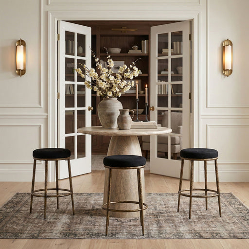 Ferro Performance Fabric Upholstered Bar Stool