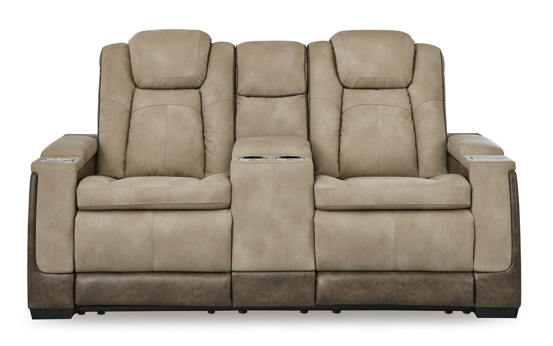 Next-Gen Durapella Power Reclining Loveseat with Console
