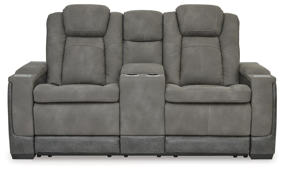 Next-Gen Durapella Power Reclining Loveseat with Console