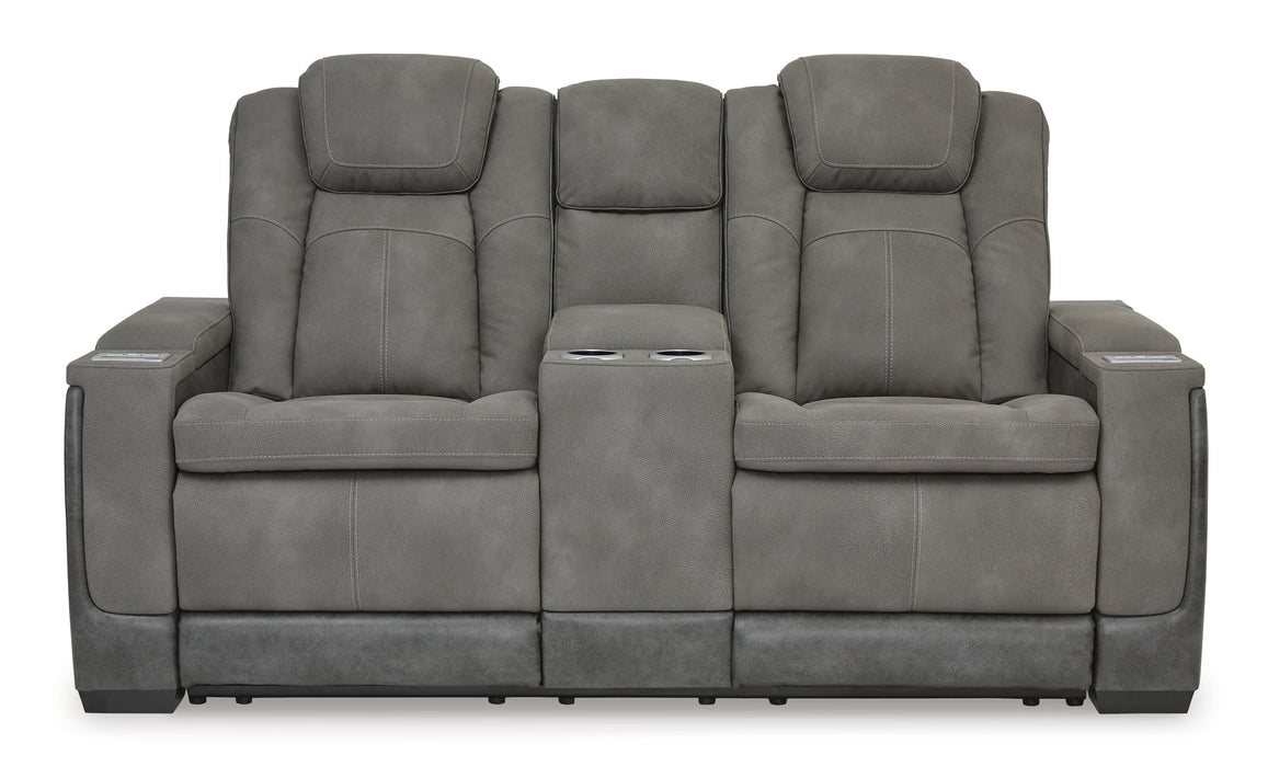Next-Gen Durapella Power Reclining Loveseat with Console