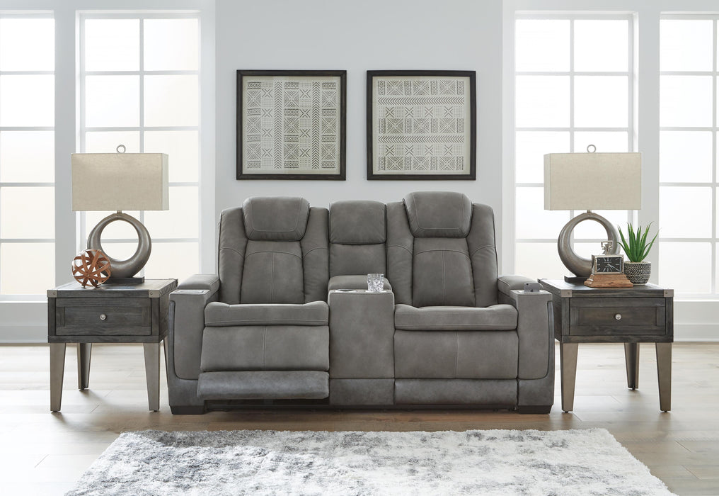 Next-Gen Durapella Power Reclining Loveseat with Console