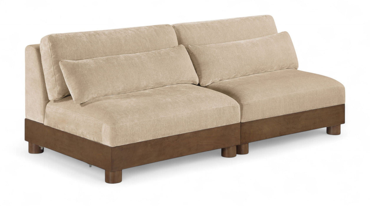 Turin 80" Chenille Fabric Upholstered 2pc. Modular Loveseat