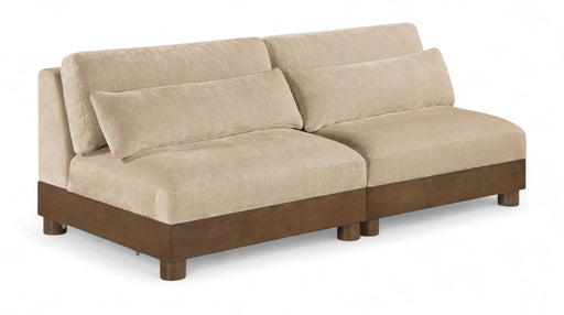 Turin 80" Chenille Fabric Upholstered 2pc. Modular Loveseat
