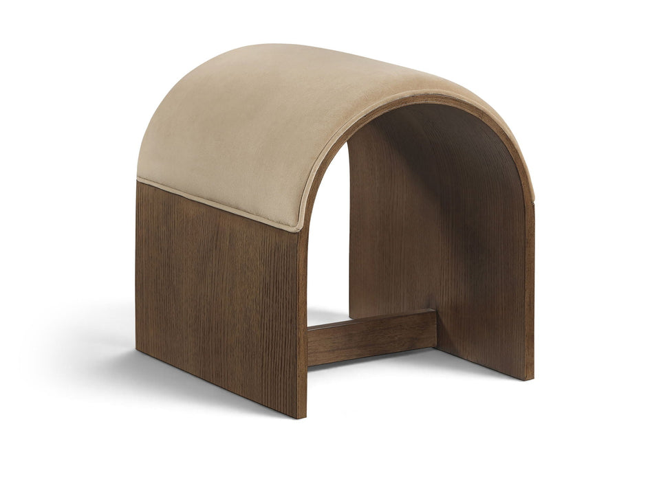 Sable Velvet Performance Fabric Upholstered Bench