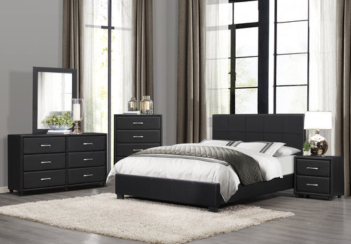 Lorenzi Bedroom Set in Black - bedroom room scene