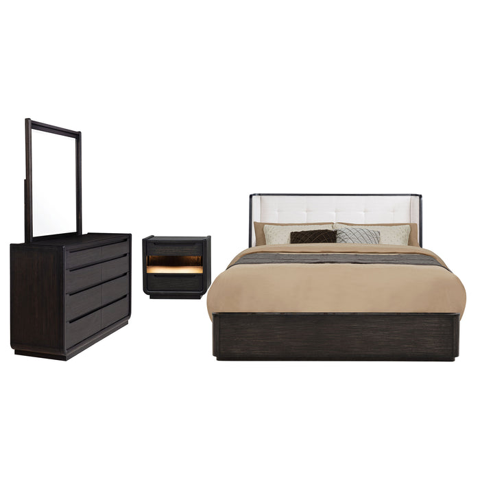 Leandro 5-piece Queen Bedroom Set Burnished Black