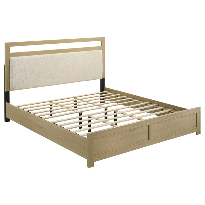 Hendricks Panel Headboard Platform Bed Light Oak