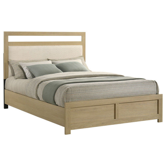 Hendricks Panel Headboard Platform Bed Light Oak