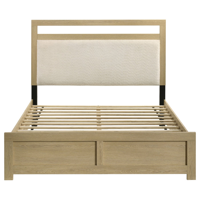 Hendricks Panel Headboard Platform Bed Light Oak