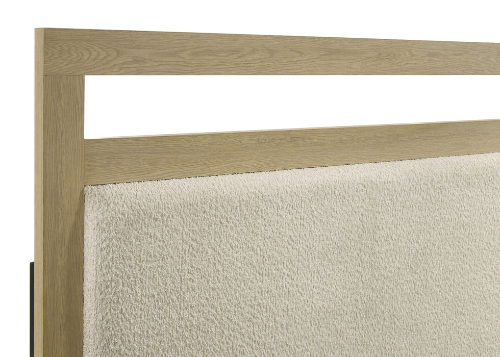 Hendricks Panel Headboard Platform Bed Light Oak