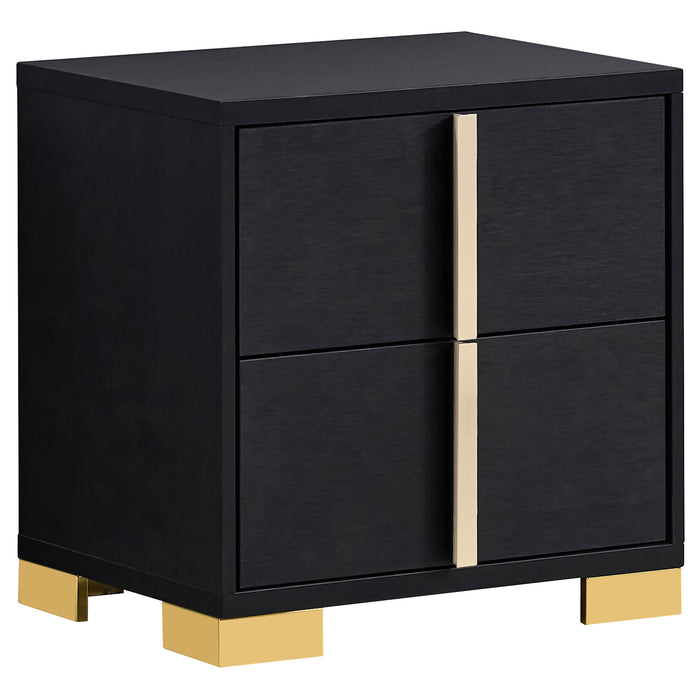 Juego de dormitorio Marceline tamaño Full de 5 piezas - negro