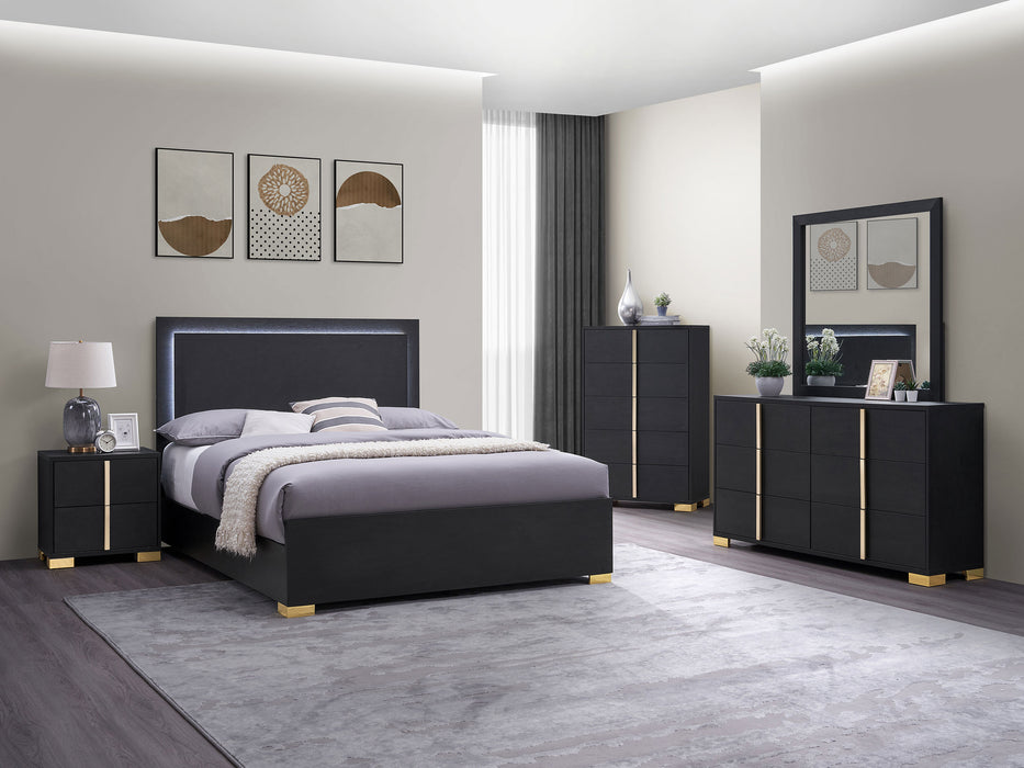 Coaster Marceline 6-Piece Full Bedroom Set Black