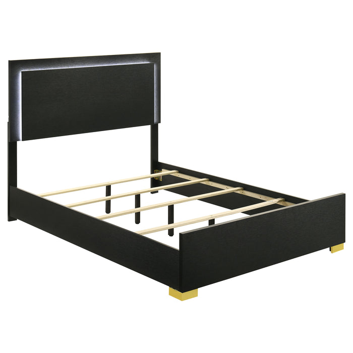 Juego de dormitorio Marceline tamaño Full de 5 piezas - negro