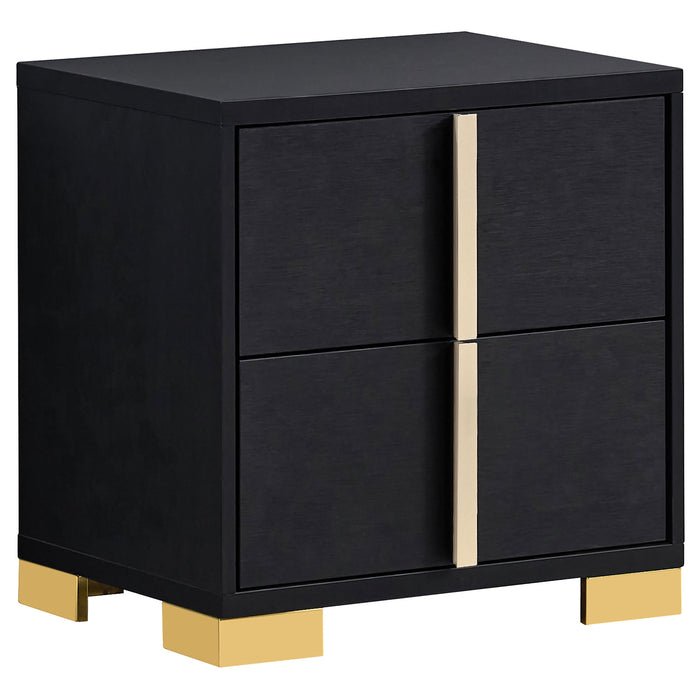 Juego de dormitorio Marceline tamaño Full de 5 piezas - negro