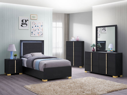 Coaster Marceline 6-Piece Twin Bedroom Set Black