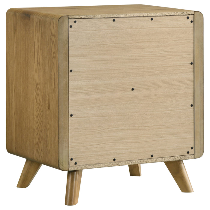Bennett California King Upholstered 5-Piece Modern Bedroom Set Light Oak