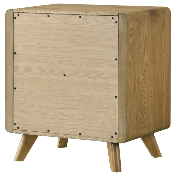 Bennett 2-drawer Bedroom Nightstand Bedside Table Light Oak