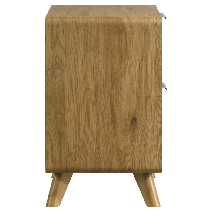 Bennett 2-drawer Bedroom Nightstand Bedside Table Light Oak