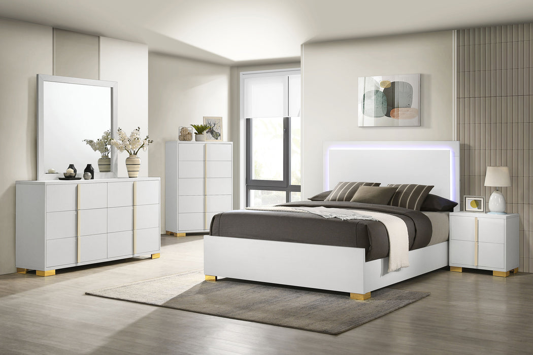 Coaster Marceline 6-Piece Eastern King Bedroom Set White