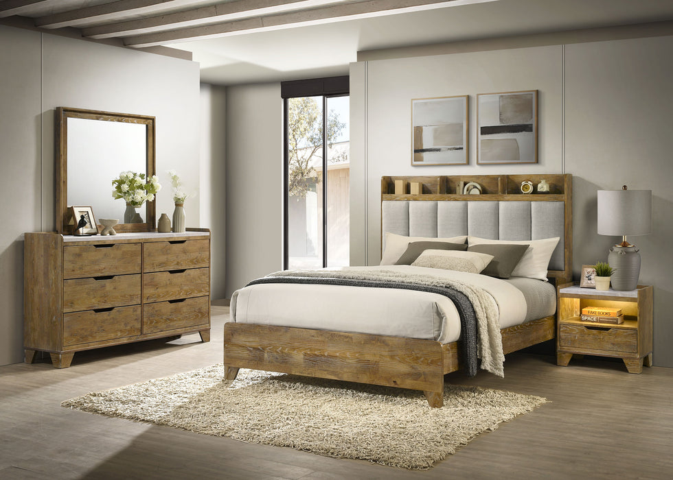 Henderson 5-piece Eastern King Bedroom Set Medium Oak