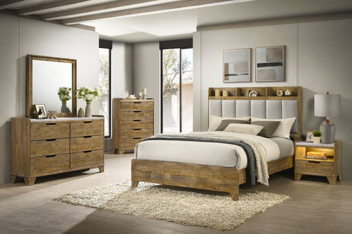 Coaster Henderson 6-Piece Queen Bedroom Set Medium Oak